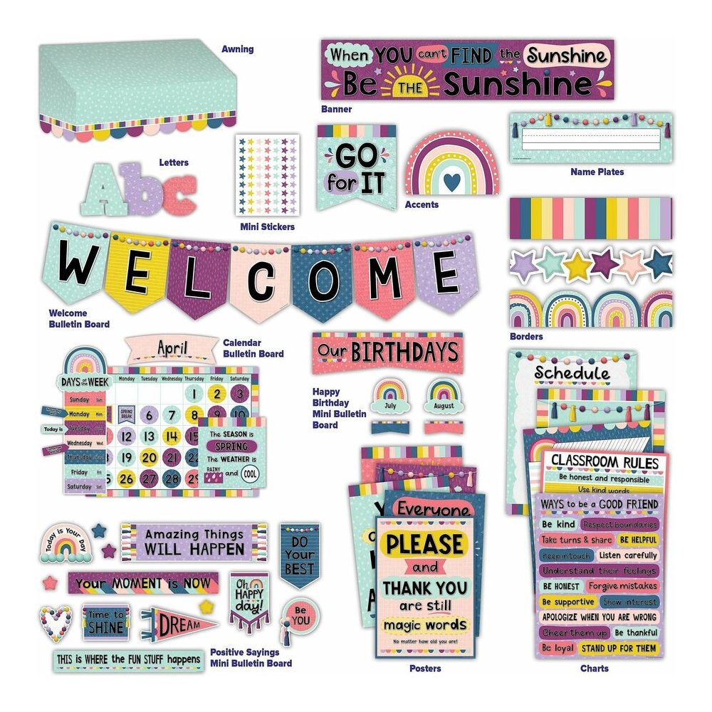 Teacher Created Resources Oh Happy Day Decor Set - Multi - 1 Set. Picture 2