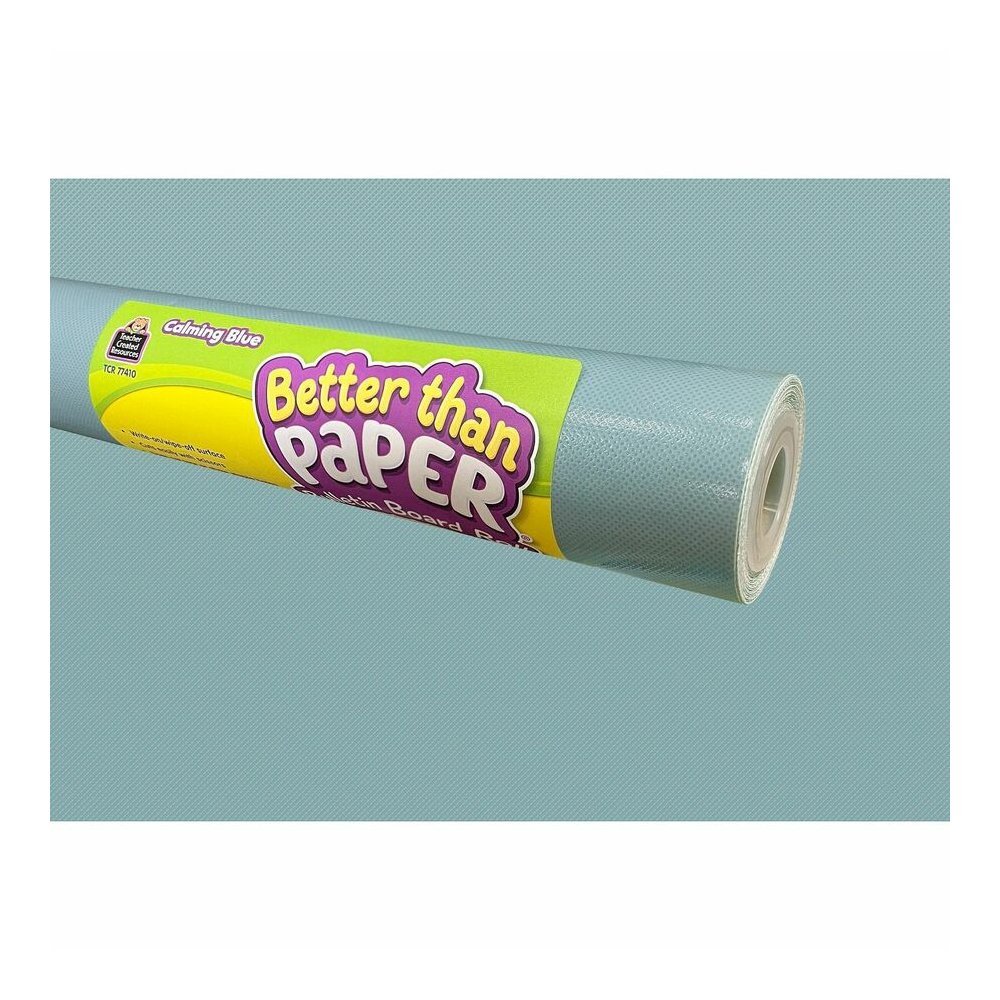 Teacher Created Resources Better Than Paper Board Roll - Bulletin Board, Classroom - 48" Width x 12 ft Length - Calming Blue - 1 Roll. Picture 2