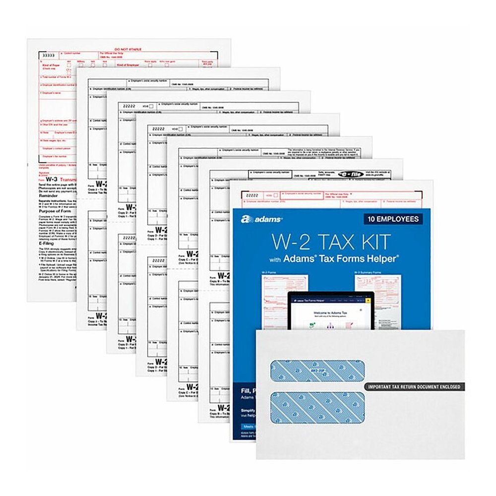 TOPS W2 Laser Forms 6-part Tax Kit - 6 Part - Carbonless Copy - 8" x 5.50" Form Size - Letter - White Sheet(s) - 1 Pack. Picture 11
