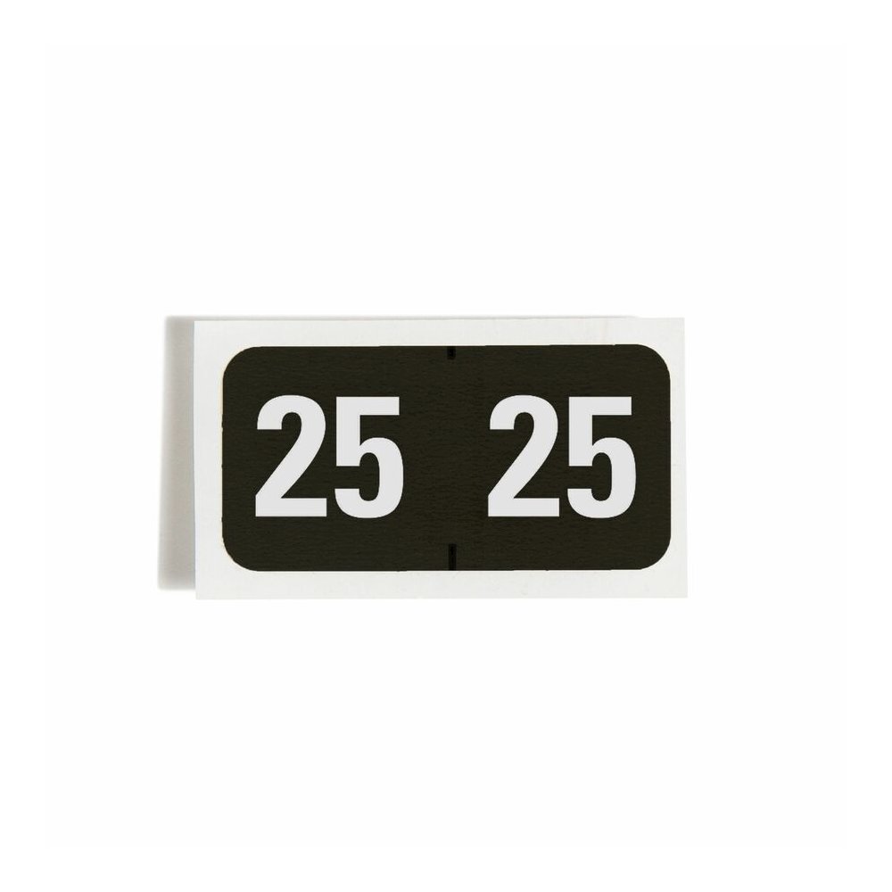 Smead ETYJ Color-Coded Year Labels - 25 - 3/4" Height x 1 1/2" Width - Black - 1 Roll. Picture 4