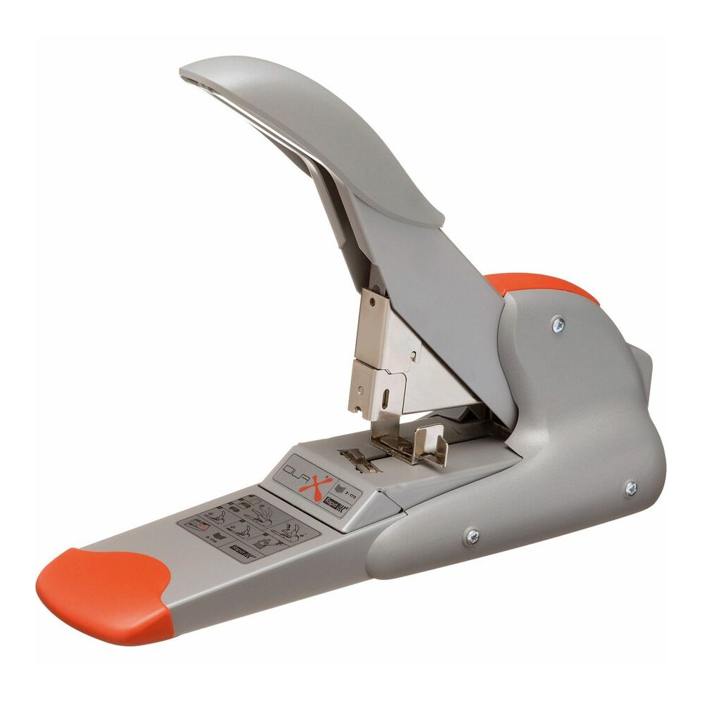 Rapid DUAX Heavy Duty Stapler - Staples Upto 170 Sheet - Holds Upto 400 Staple - Silver, Orange - Metal - 1 Each. Picture 7