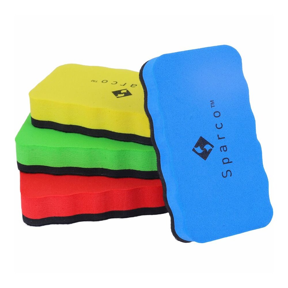 Sparco Magnetic Whiteboard Erasers - Magnetic - Assorted - EVA Foam - 12 / Box. Picture 7