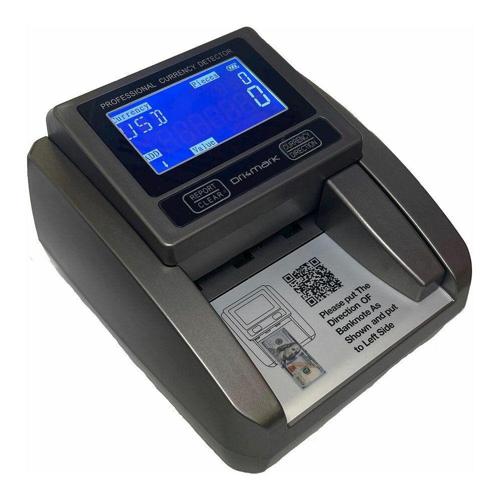 Dri Mark BillScan5 Counterfeit Detector Machine - Magnetic Ink, Infrared, Watermark, Dimension - 1 Second - Black - 1 Each. Picture 4
