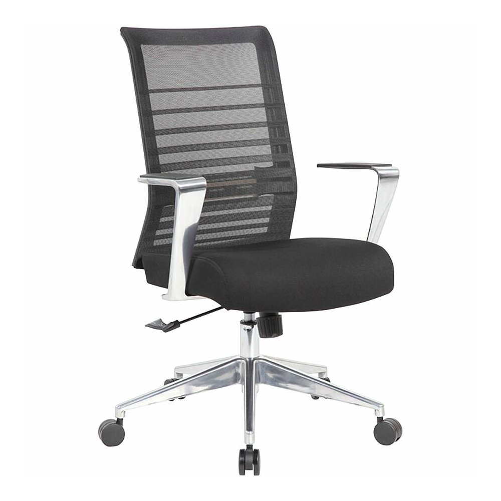 Lorell Horizontal Mesh High-Back Conference Chair - Black Seat Color - Fabric, Molded Foam Seat Material - Mesh Back Material - High Back - 1 Each. Picture 7