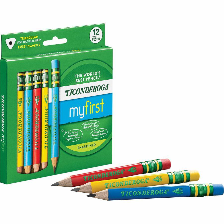 Dixon My First Short Pencils - Assorted Barrel - 12 / Box. Picture 9