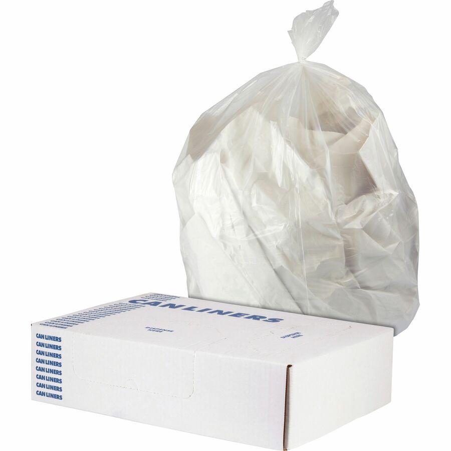 Heritage Linear Low Density Can Liners - 10 gal Capacity - 24" Width x 1.50 mil (38 Micron) Thickness - Low Density - Clear - Linear Low-Density Polyethylene (LLDPE) - Garbage Can/ - 1 Carton. Picture 4