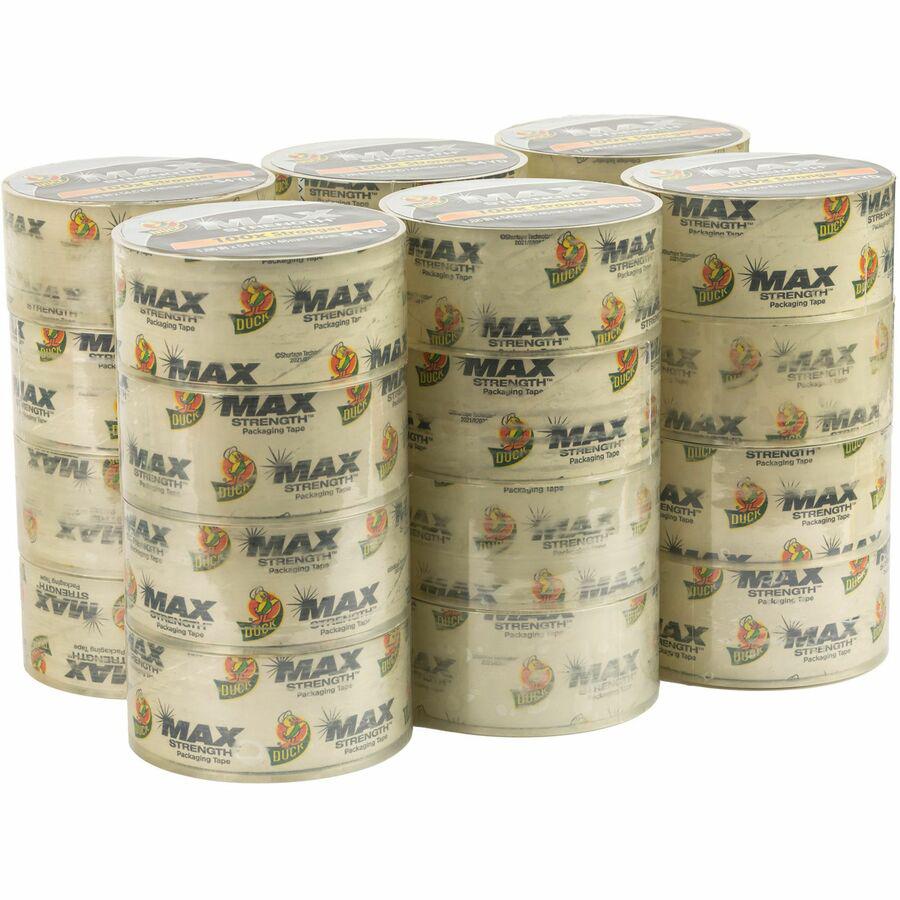 Duck Max Strength Packaging Tape - 54.60 yd Length x 1.88" Width - Clear - Damage Resistant - For Packaging, Shipping, Moving, Storage, Box, Home, Office, Project, Sealing - 24 / Pack. Picture 3