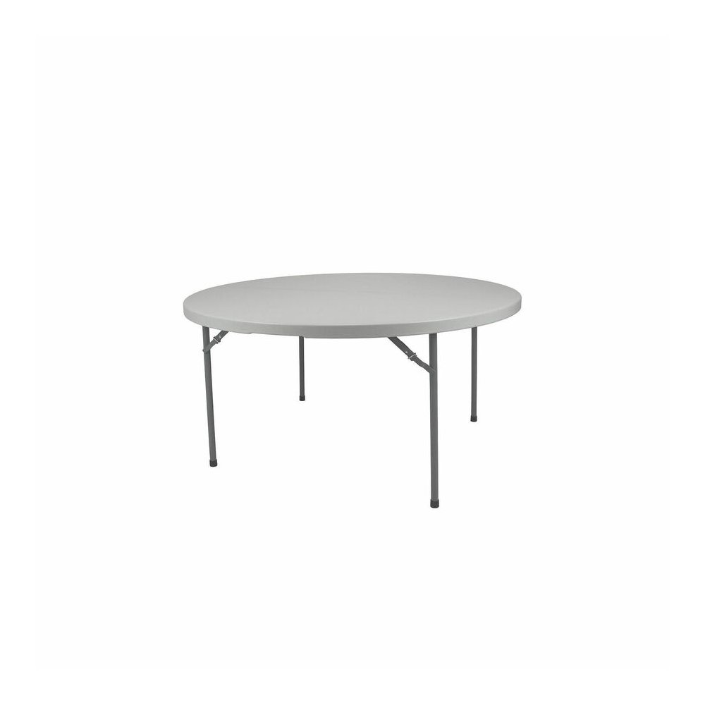National Public Seating Fold-in-Half Tables - Speckled Gray Round Top - Four Leg Base - 4 Legs - 700 lb Capacity - 2" Table Top Thickness x 48" Table Top Diameter - 29.20" Height - Industry, Indoor, O. Picture 9