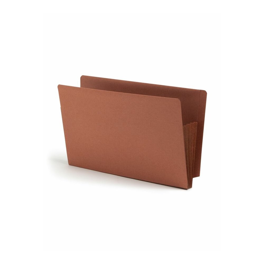 Smead TUFF Straight Tab Cut Legal Yes File Pocket - 8 1/2" x 14" - 3 1/2" Expansion - 16.5 pt. - 2 Plys - Redrope - Rip Resistant, Tear Resistant, Reinforced Tab, Heavyweight Cover - 30% Recycled - 10. Picture 8