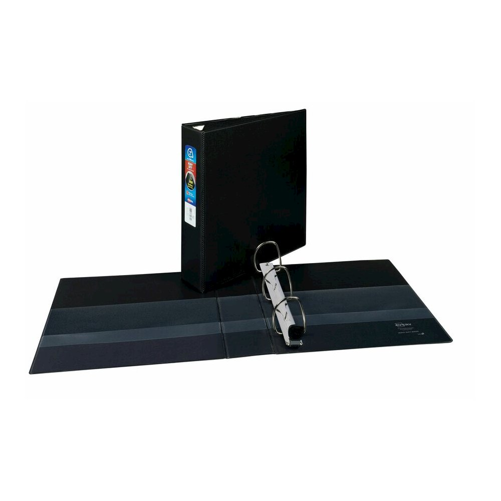 Avery&reg; 2" Heavy Duty Binder - 2" Binder Capacity - Letter - 8 1/2" x 11" Sheet Size - 540 Sheet Capacity - 2" Ring - Fastener: Ring - Pocket: 4, Internal - Polypropylene - Black - Recycled - Pocke. Picture 2