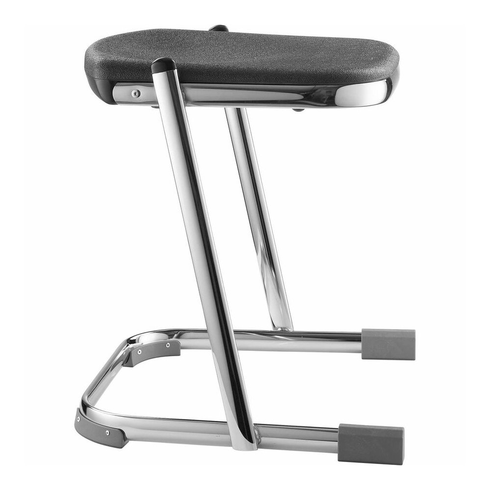 National Public Seating 6600 Series Elephant Z-Stool - Black Seat Color - Polypropylene Seat Material - Chrome Frame Color - Steel Frame Material - Sled, U-Style Base - Thermoplastic Polyurethane (TPU. Picture 8
