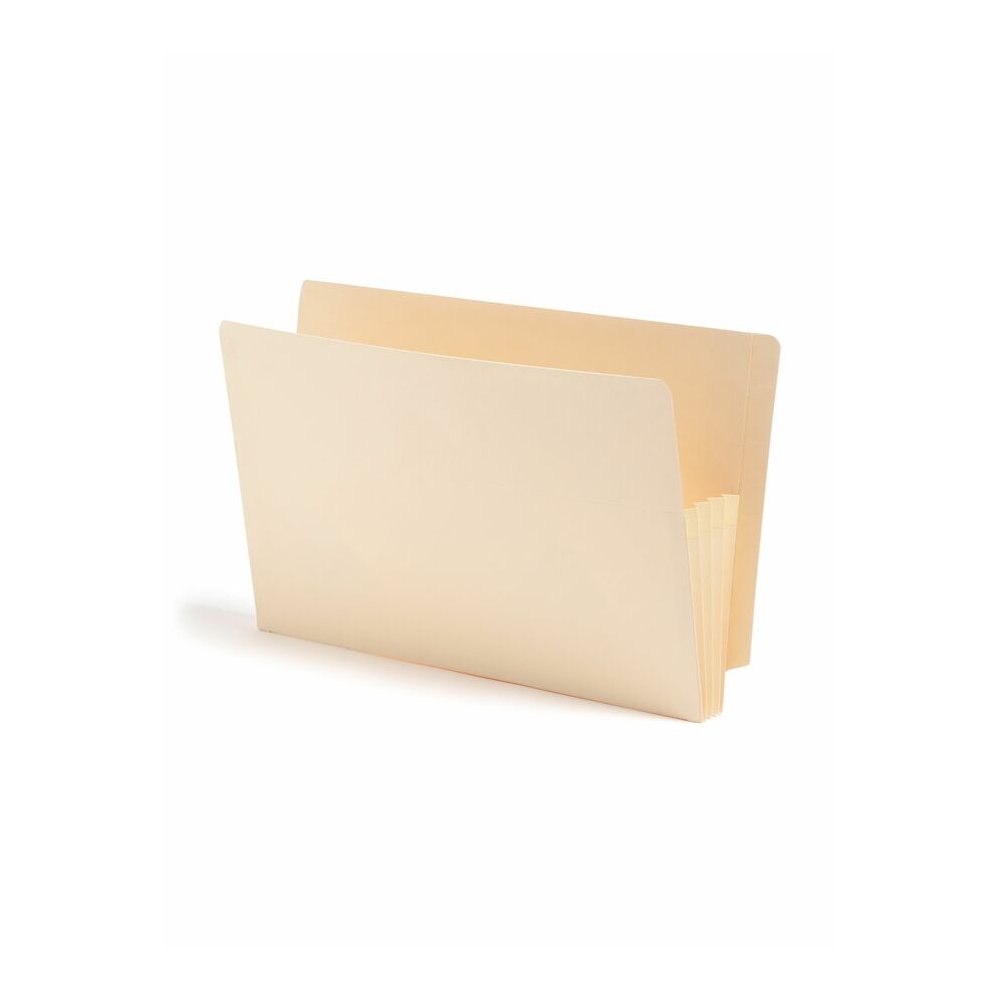 Smead Straight Tab Cut Legal Recycled File Pocket - 8 1/2" x 14" - 3 1/2" Expansion - 2 Plys - Manila - Tear Proof - 10% Recycled - 25 / Box. Picture 7
