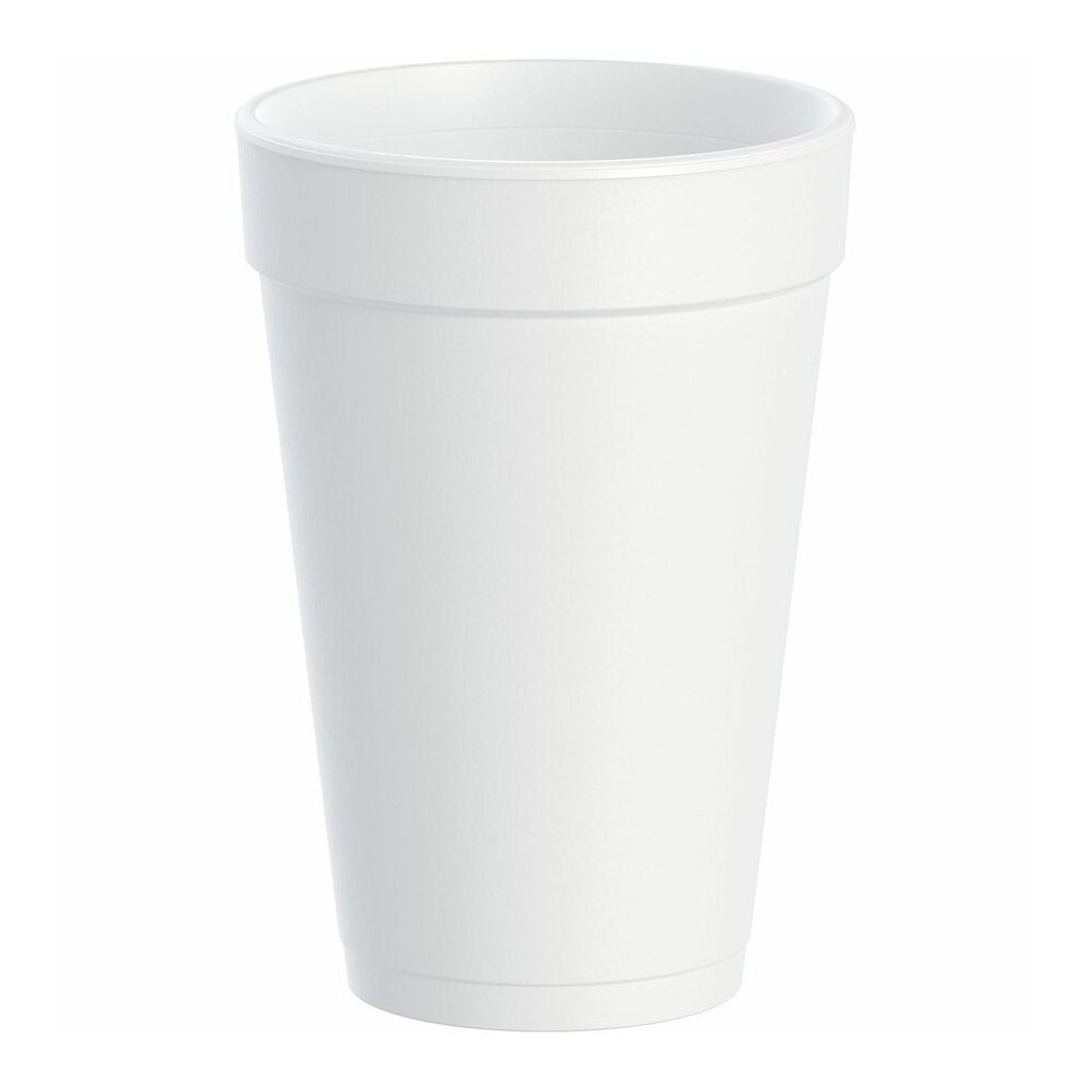 Dart J Cup 16 oz Insulated Foam Cups - 16 fl oz - White - Foam - Cold Drink, Hot Drink, Soft Drink - 25/Bag - 40 / Carton. Picture 9