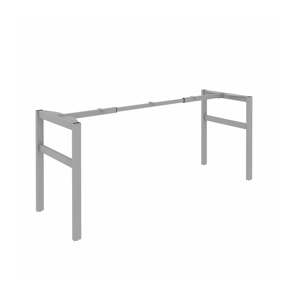 Lorell Table Base - Powder Coated H-shaped, Silver Base - 28.50" Height x 71.60" Width x 23.20" Depth - Metal Base Material - 1 Each. Picture 9
