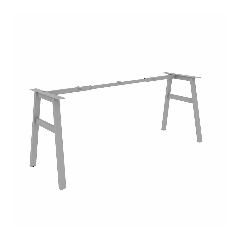 Lorell Table Base - Powder Coated A-shaped, Silver Base - 28.50" Height x 71.60" Width x 23.20" Depth - Metal Base Material - 1 Each. Picture 9