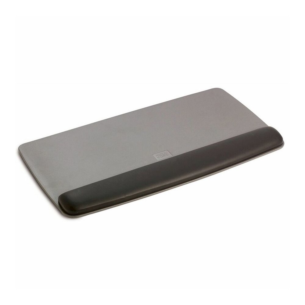 3M Gel Wristrest Platform for Keyboard - 1" Height x 19.58" Width x 10.62" Depth - Black - Gel, Leatherette - 1 Each. Picture 2