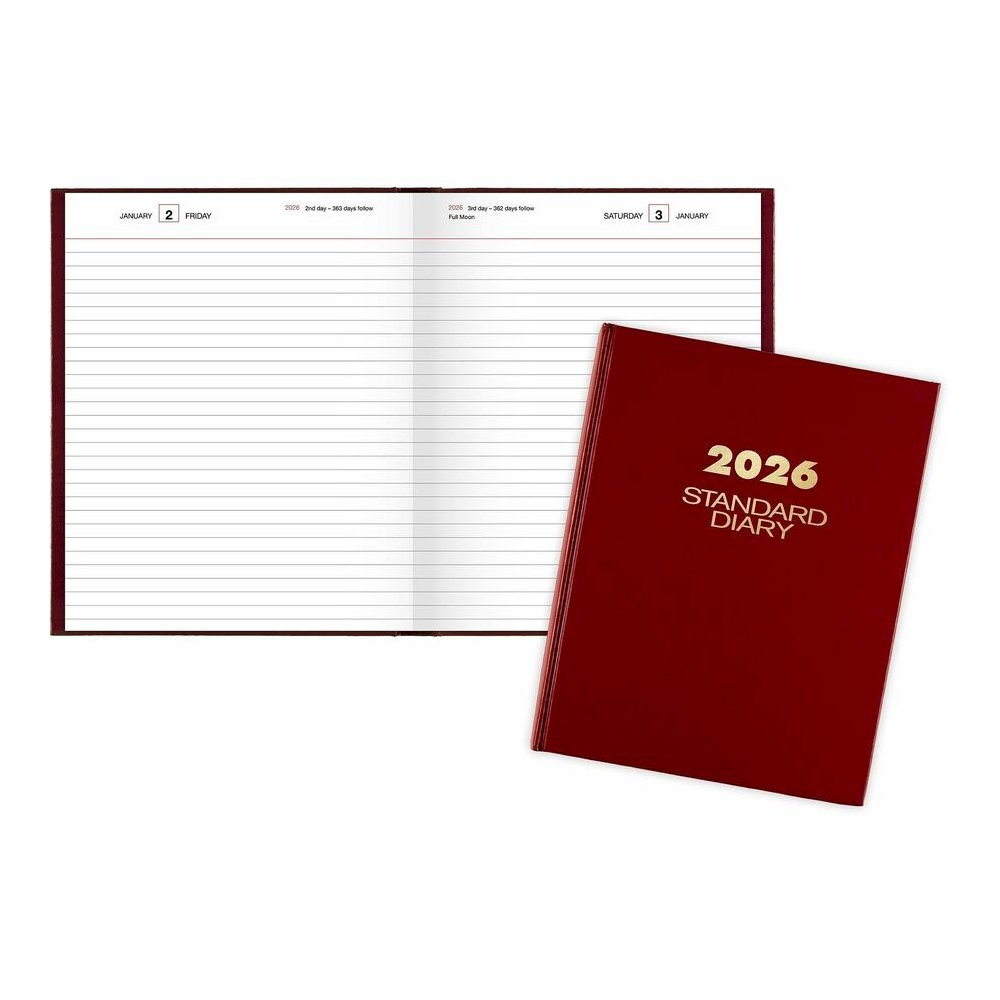At-A-Glance Standard Diary Diary - Medium Size - Business - Julian Dates - Daily - 12 Month - January 2024 - December 2024 - 1 Day Single Page Layout - 7 1/2" x 9 1/2" White Sheet - Case Bound - Vinyl. Picture 5