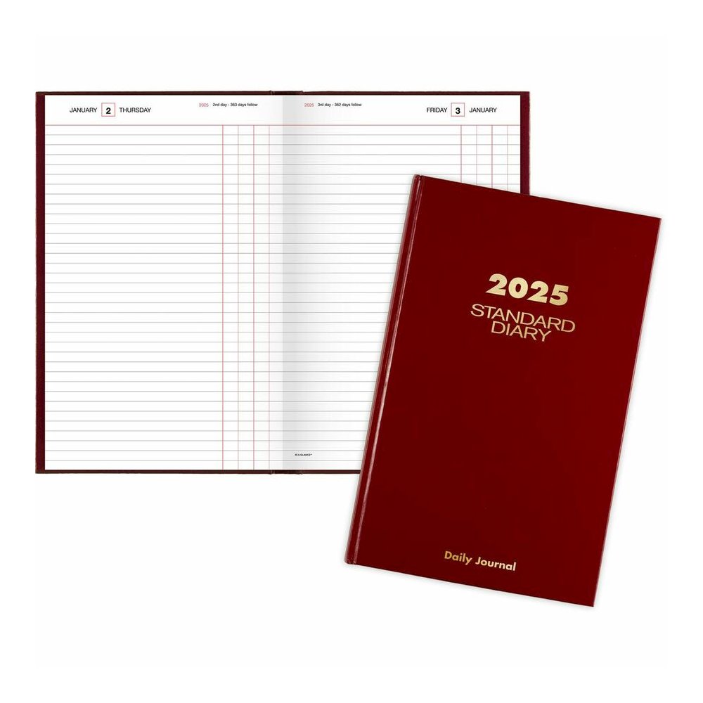 At-A-Glance Standard Diary Diary - Large - Julian Dates - Daily - 1 Year - January 2026 to December 2026 - 1 Day Single Page Layout - 7 3/4" x 12" Sheet Size - White Sheet - Case Bound - Vinyl, Faux L. Picture 4