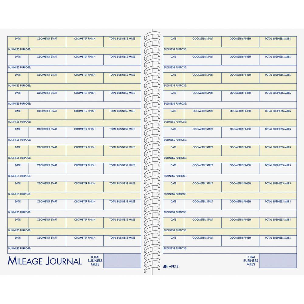 Adams Vehicle Mileage/Expense Journal Pocket - 64 Sheet(s) - 5.50" x 8.50" Sheet Size - White - White Sheet(s) - 1 Each. Picture 4