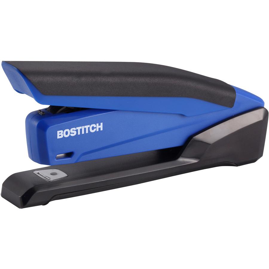 Bostitch InPower Spring-Powered Antimicrobial Desktop Stapler - Staples Upto 20 Sheet - Holds Upto 210 Staple - Full Strip - 4.50" Throat Depth - Blue - Rubber - 1 Each. Picture 14