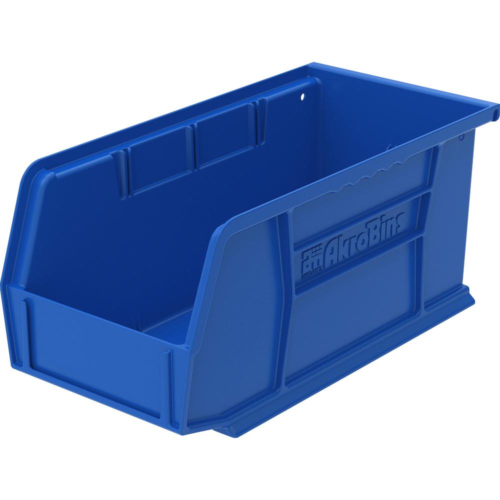 Akro-Mils Akrobins Storage Bin - 5" Height x 5.50" Width x 10.90" Depth - Unbreakable, Water Proof, Stackable, Corrosion Proof - Blue - Polymer - 1 Each. Picture 3
