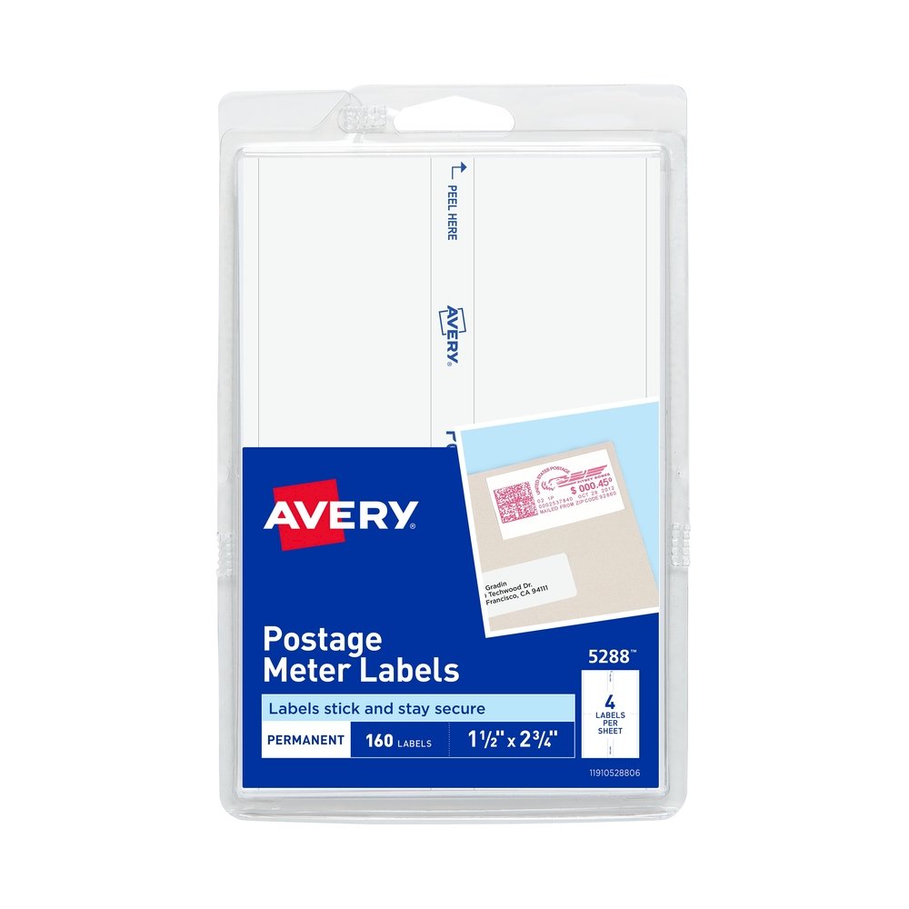 Avery&reg; Address Label - 1 1/2" Width x 2 3/4" Length - Permanent Adhesive - Rectangle - White - Paper - 4 / Sheet - 40 Total Sheets - 160 Total Label(s) - 160 / Pack. Picture 4