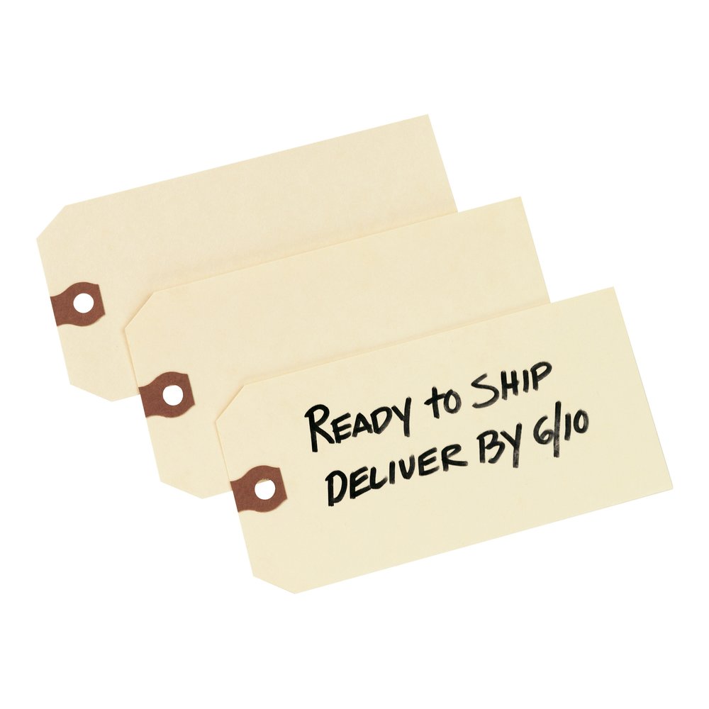 Avery&reg; Unstrung Shipping Tags, 11.5 pt. Stock, 5-1/4" x 2-5/8" , 1,000 Manila Hang Tags - 5.20" Length x 2.62" Width - Rectangular - Card Stock - Manila - 1000 / Box. Picture 2
