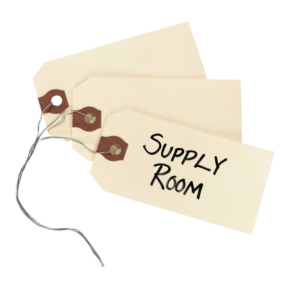 Avery&reg; Shipping Tags with Wire, 11.5 pt. Stock, 3-3/4" x 1-7/8" , 1,000 Manila Hang Tags - #26 - 3.75" Length x 1.87" Width - Rectangular - Wire Fastener - Card Stock - Manila - 1000 / Box. Picture 2