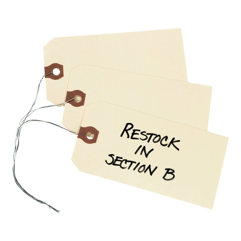 Avery&reg; Shipping Tags - #9 - 4.75" Length x 2.37" Width - Rectangular - Wire Fastener - Card Stock, Pulp - Manila - 1000 / Box. Picture 2