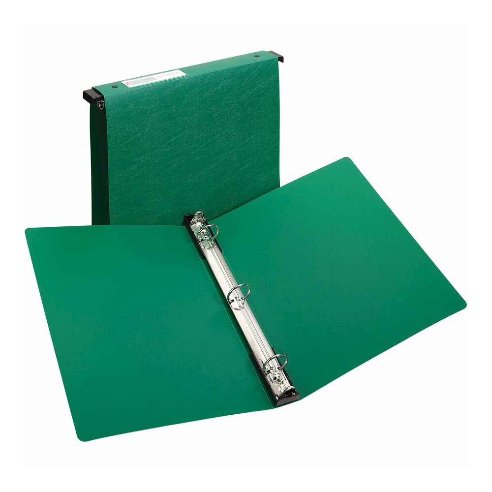 Avery&reg; Hanging Storage Flexible Binder - 1" Binder Capacity - Letter - 8 1/2" x 11" Sheet Size - 175 Sheet Capacity - 3 Ring - Fastener: Round Ring - Vinyl - Green - 9.28 oz - Gap-free Ring, Locki. Picture 3