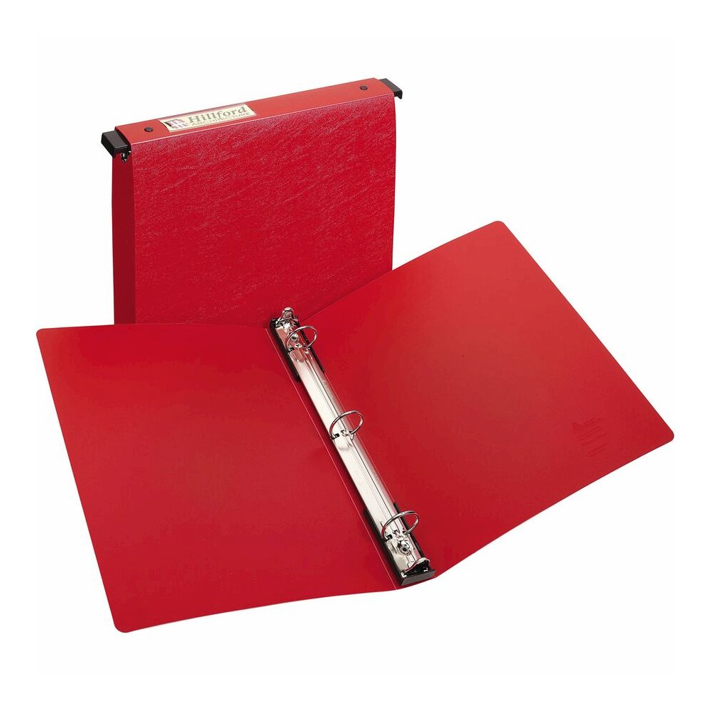 Avery&reg; Hanging Storage Flexible Binder - 1" Binder Capacity - Letter - 8 1/2" x 11" Sheet Size - 175 Sheet Capacity - 3 Ring - Fastener: Round Ring - Vinyl - Red - Gap-free Ring, Label Holder, Non. Picture 3