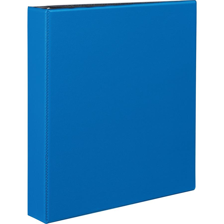 Avery&reg; Durable Binder - DuraHinge - 1 1/2" Binder Capacity - Letter - 8 1/2" x 11" Sheet Size - 375 Sheet Capacity - 3 Ring - Fastener: Slant D-Ring - Pocket: 2, Internal - Blue - Recycled - Gap-f. Picture 2