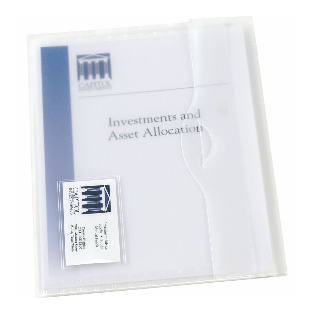 The Mighty Badge&reg; by Avery&reg; Letter File Wallet - 8 1/2" x 11" - 50 Sheets Capacity - 1 Front Pocket - Poly - Clear - 0% Recycled - 12 / Box. Picture 2