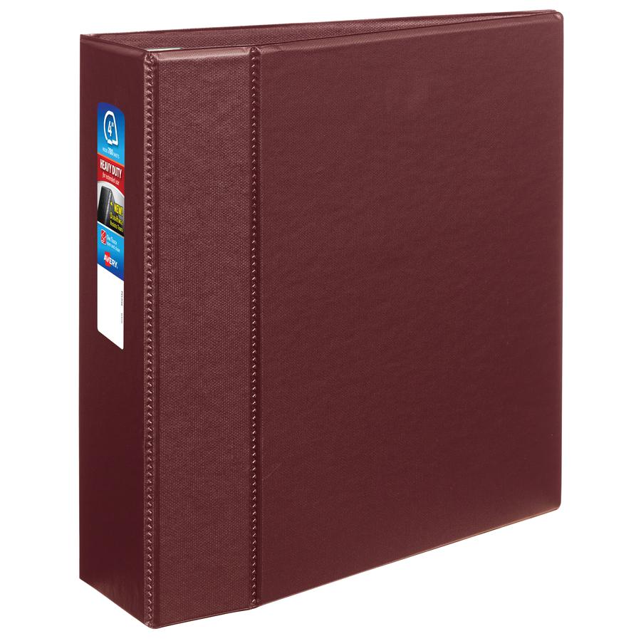 Avery&reg; Heavy-Duty Maroon 4" Binder (79364) - Avery&reg; Heavy-Duty 3 Ring Binder, 4" One Touch EZD&reg; Rings, 4.5" Spine, 1 Maroon Binder (79364). Picture 2