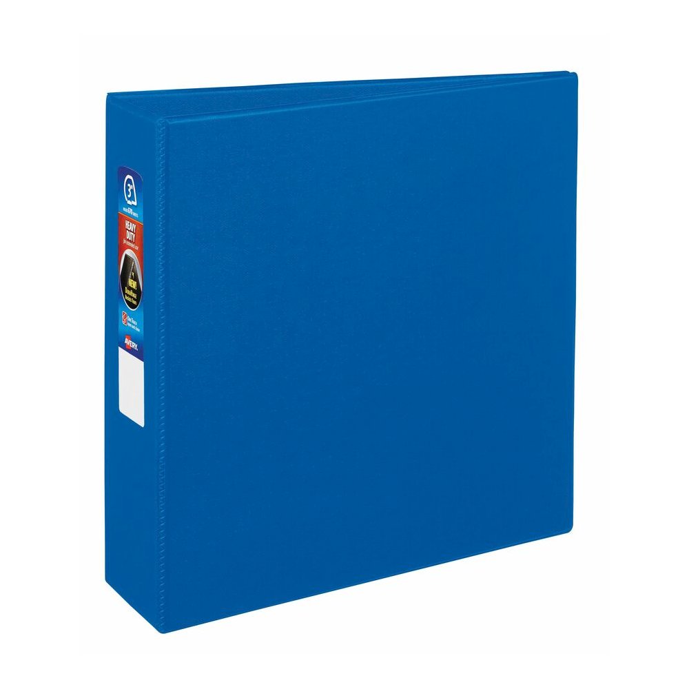 Avery&reg; 3" Heavy Duty Binder - 3" Binder Capacity - Letter - 8 1/2" x 11" Sheet Size - 670 Sheet Capacity - 3" Ring - Fastener: Ring - Pocket: 4, Internal - Polypropylene - Blue - Recycled - Pocket. Picture 2