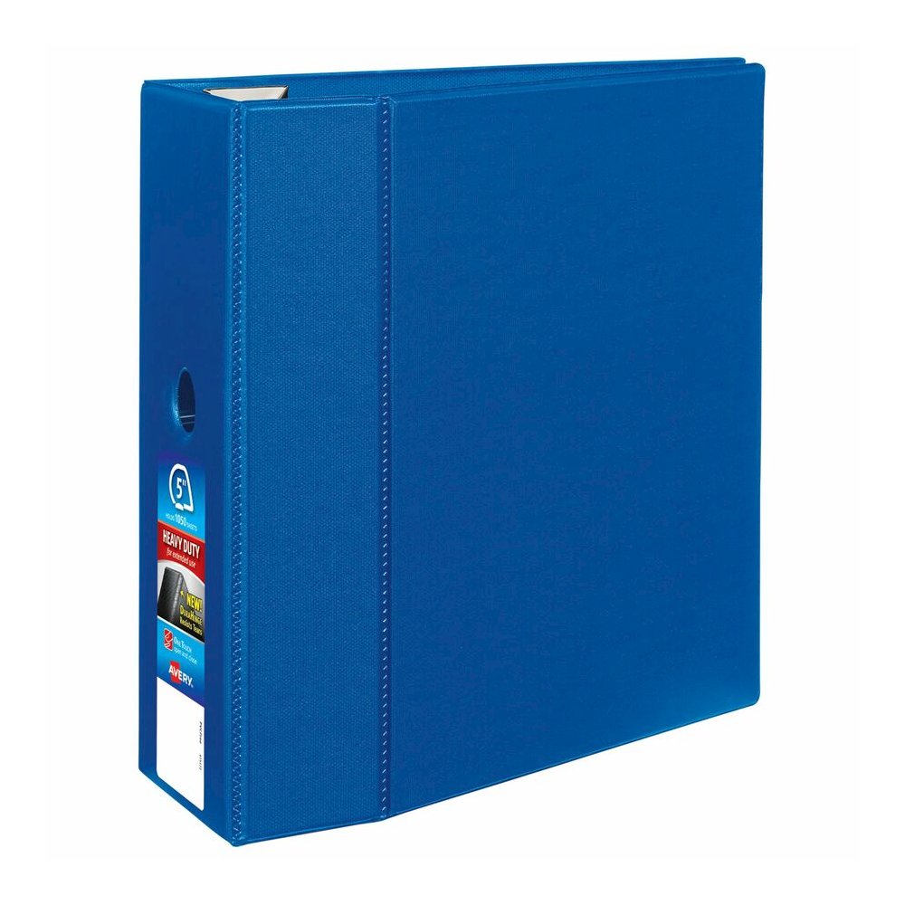 Avery&reg; Heavy-Duty Binders with Locking One Touch EZD Rings & Thumb Notch - 5" Binder Capacity - Letter - 8 1/2" x 11" Sheet Size - 1050 Sheet Capacity - 3 x 5" Ring - Fastener: Ring - Pocket: 4, I. Picture 2