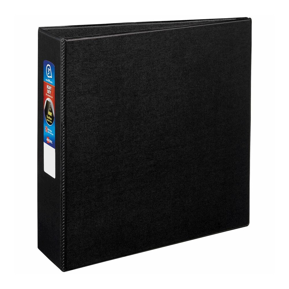 Avery&reg; Heavy-Duty Binders with One Touch EZD Rings - 3" Binder Capacity - Letter - 8 1/2" x 11" Sheet Size - 670 Sheet Capacity - 3 x 3" Ring - Fastener: Ring - Pocket: 4, Internal - Polypropylene. Picture 2