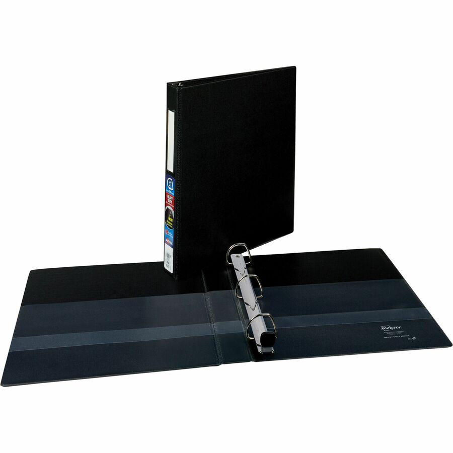 Avery&reg; Heavy-Duty Binder with Locking One Touch EZD Rings - 1" Binder Capacity - Letter - 8 1/2" x 11" Sheet Size - 275 Sheet Capacity - Ring Fastener(s) - 4 Pocket(s) - Polypropylene - Recycled -. Picture 8