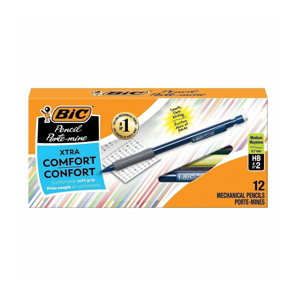 BIC Matic Grip Mechanical Pencils - 0.7 mm Lead Diameter - Refillable - Assorted Barrel - 1 Dozen. Picture 4