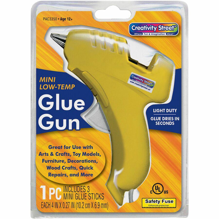 Creativity Street Trigger Style Mini Glue Gun - Light Duty - 220&deg;F (104.4&deg;C) - Yellow, Clear. Picture 4