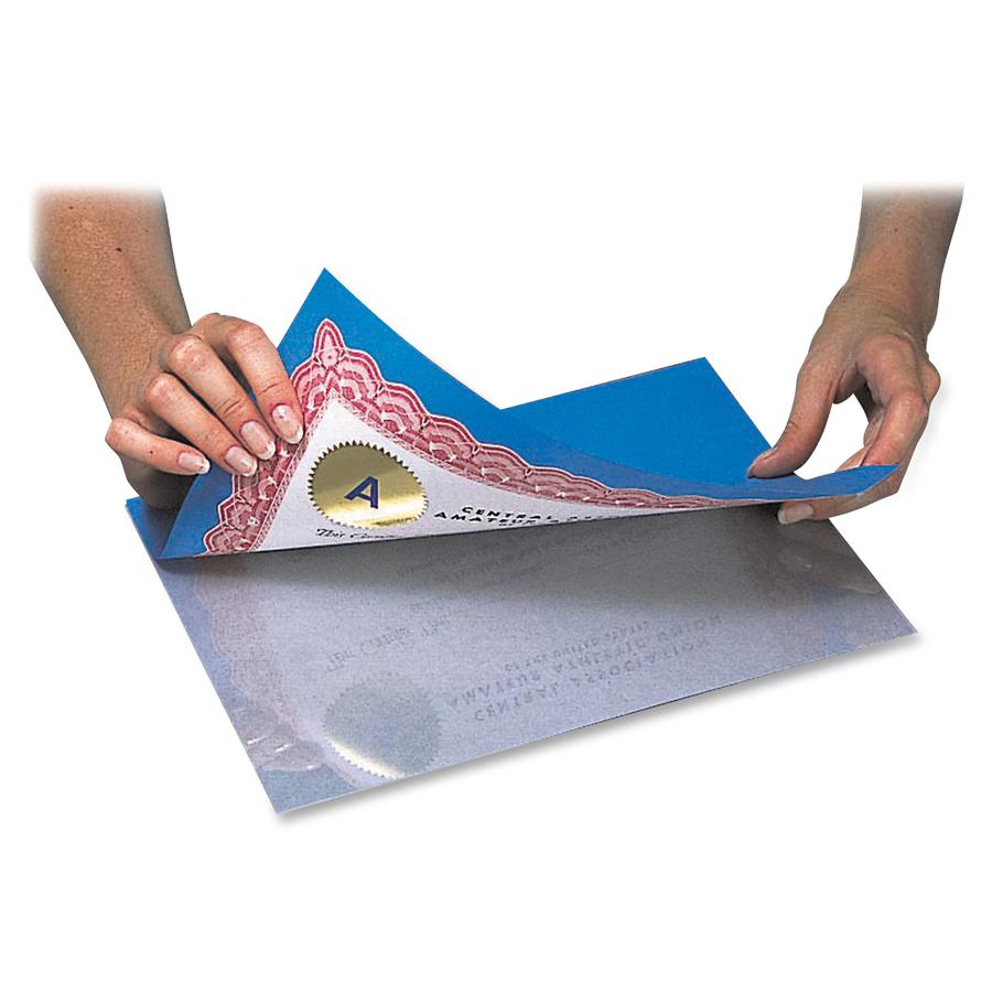C-Line Cleer-Adheer Laminating Sheets - Laminating Pouch/Sheet Size: 9" Width x 12" Length x 2 mil Thickness - for News Clipping, Catalog Sheet, Photo, Certificate - Tear Resistant, Water Proof - Clea. Picture 2