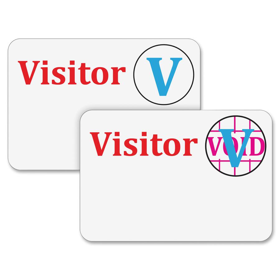 C-Line Time's Up! Self-Expiring Visitor Badges - One Day Spot Badge, Peel & Stick, 3 x 2, 100/BX, 97004. Picture 2