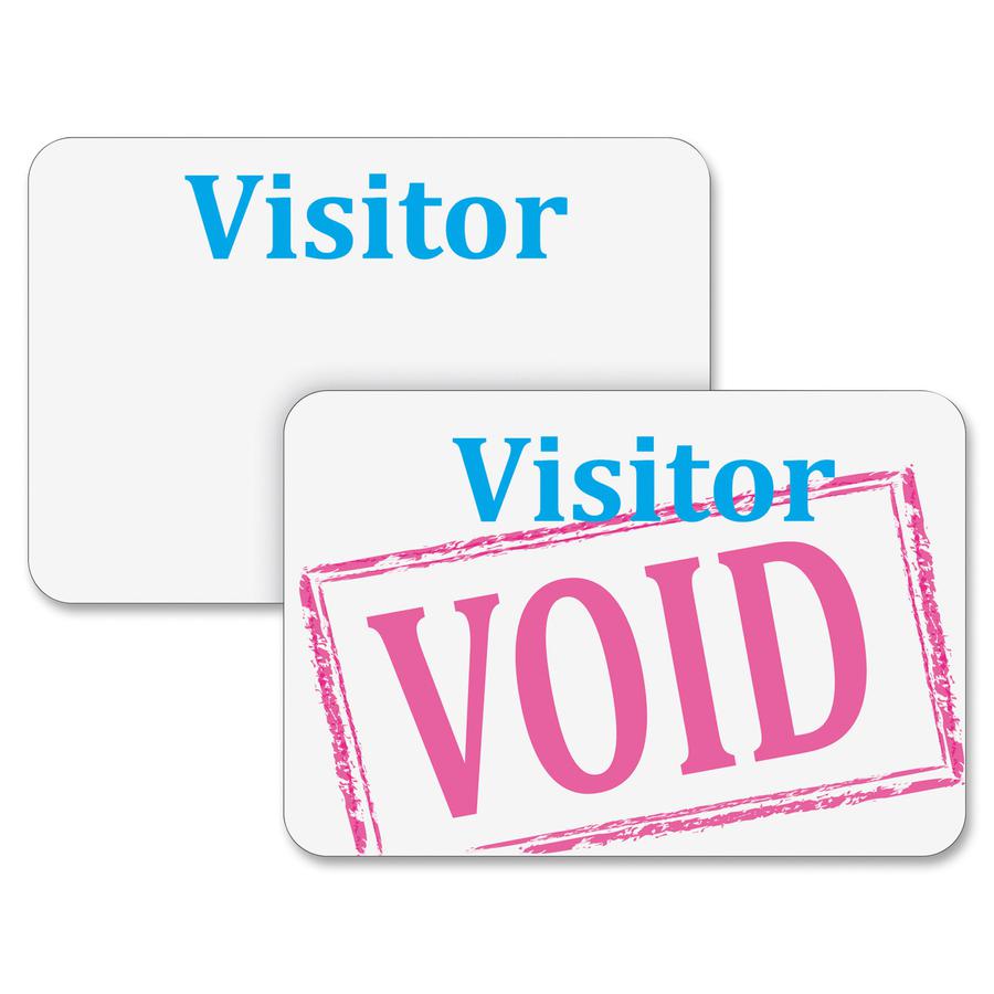 C-Line Time's Up! Self-Expiring Visitor Security Badge - One Day Badge, Peel & Stick, 3 x 2, 100/BX, 97005. Picture 3