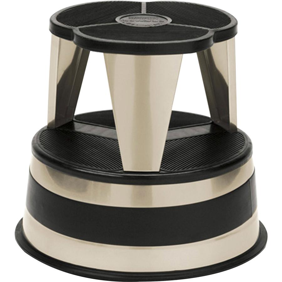 Cramer Original All-steel Kik-Step Stool - 2 Step - 350 lb Load Capacity - 15.6" x 15.6" x 14" - Beige. Picture 3