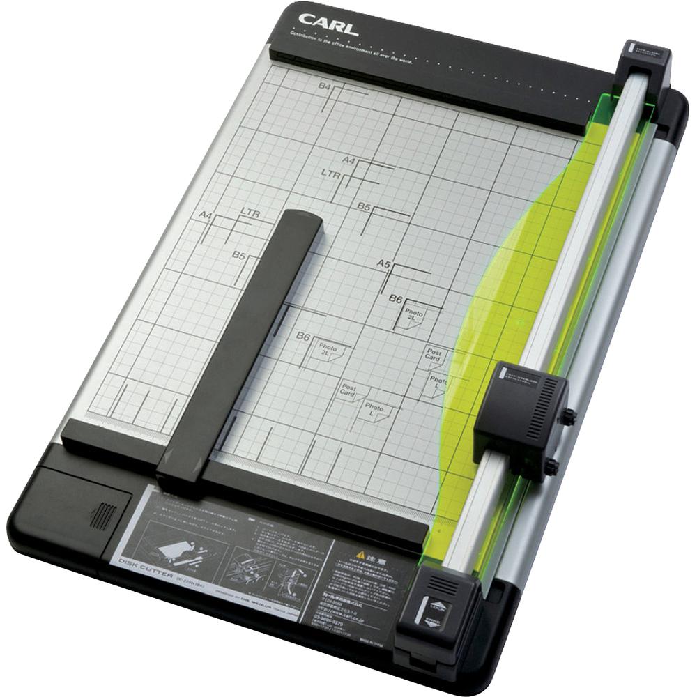 CARL Heavy-Duty Metal Base 12" Paper Trimmer - 1 x Blade(s)Cuts 36Sheet - 12" Cutting Length - Straight, Perforated Cutting - 0.8" Height x 14" Width - Metal Base, Acrylonitrile Butadiene Styrene (ABS. Picture 2