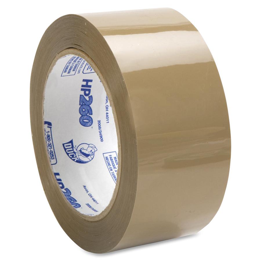 Duck Brand HP260 Packing Tape - 60 yd Length x 1.88" Width - 3" Core - 3.10 mil - Acrylic Backing - UV Resistant - For Mailing, Shipping, Label Protection, Packing - 1 / Roll - Tan. Picture 2