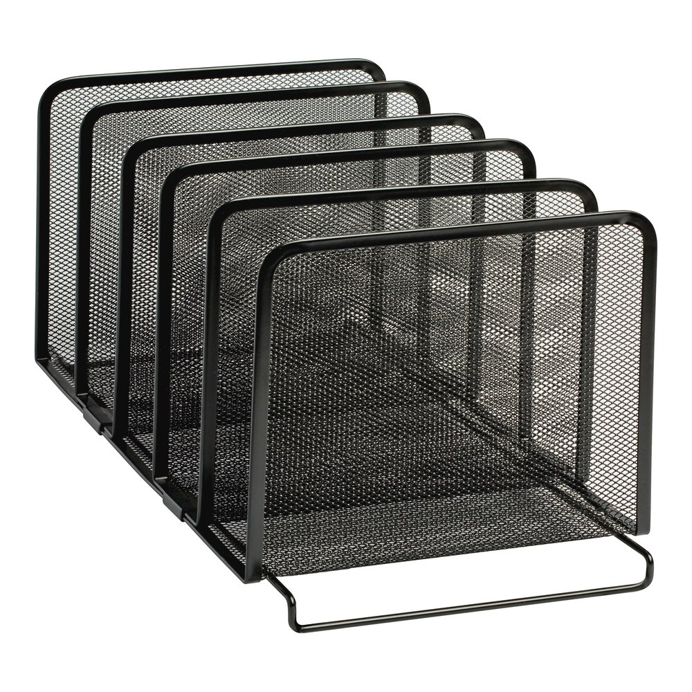 Rolodex Expressions 22141 Mesh Stacking Sorter - 5 Compartment(s) - 7.50" Height x 8.50" Width x 14.25" Depth - Desktop - Stackable - Black - Steel - 1 Each. Picture 3
