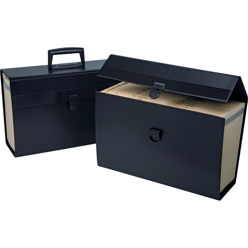 Pendaflex Portafile Letter, Legal Expanding File - 8 1/2" x 11" , 8 1/2" x 14" - 5 1/2" Expansion - 19 Pocket(s) - Paper - Black - 1 Each. Picture 2