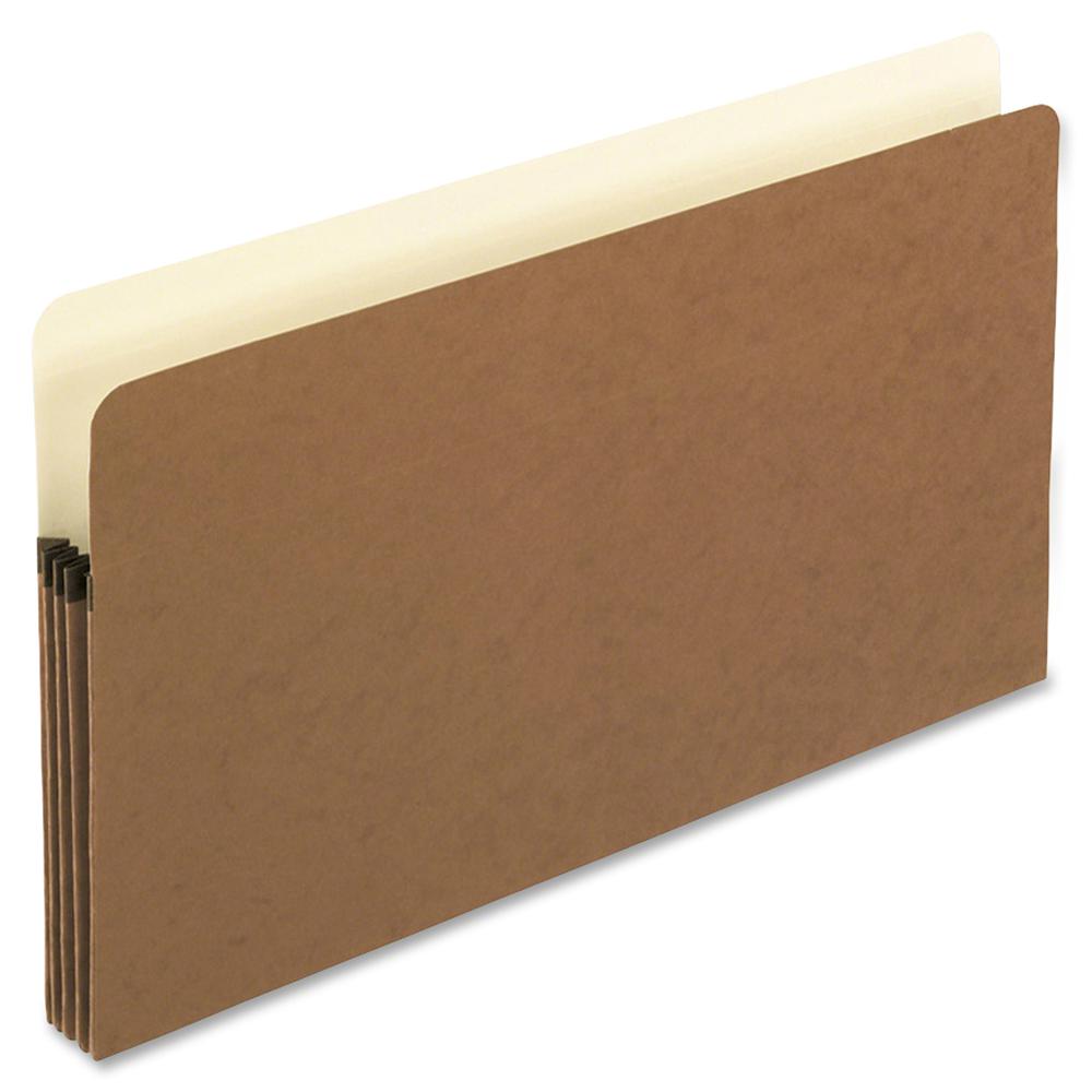 Pendaflex Legal Recycled Expanding File - 8 1/2" x 14" - 3 1/2" Expansion - Manila, Tyvek, Red Fiber - 30% Recycled - 25 / Box. Picture 2