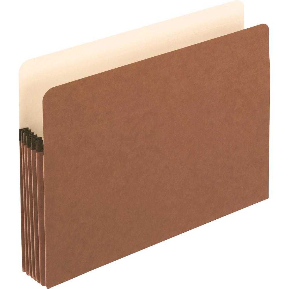 Pendaflex Letter Recycled Expanding File - 8 1/2" x 11" - 5 1/4" Expansion - Manila Paper, Tyvek, Red Fiber - Tyvek Gusset, Reinforced Gusset - 30% Recycled - 10 / Box. Picture 2